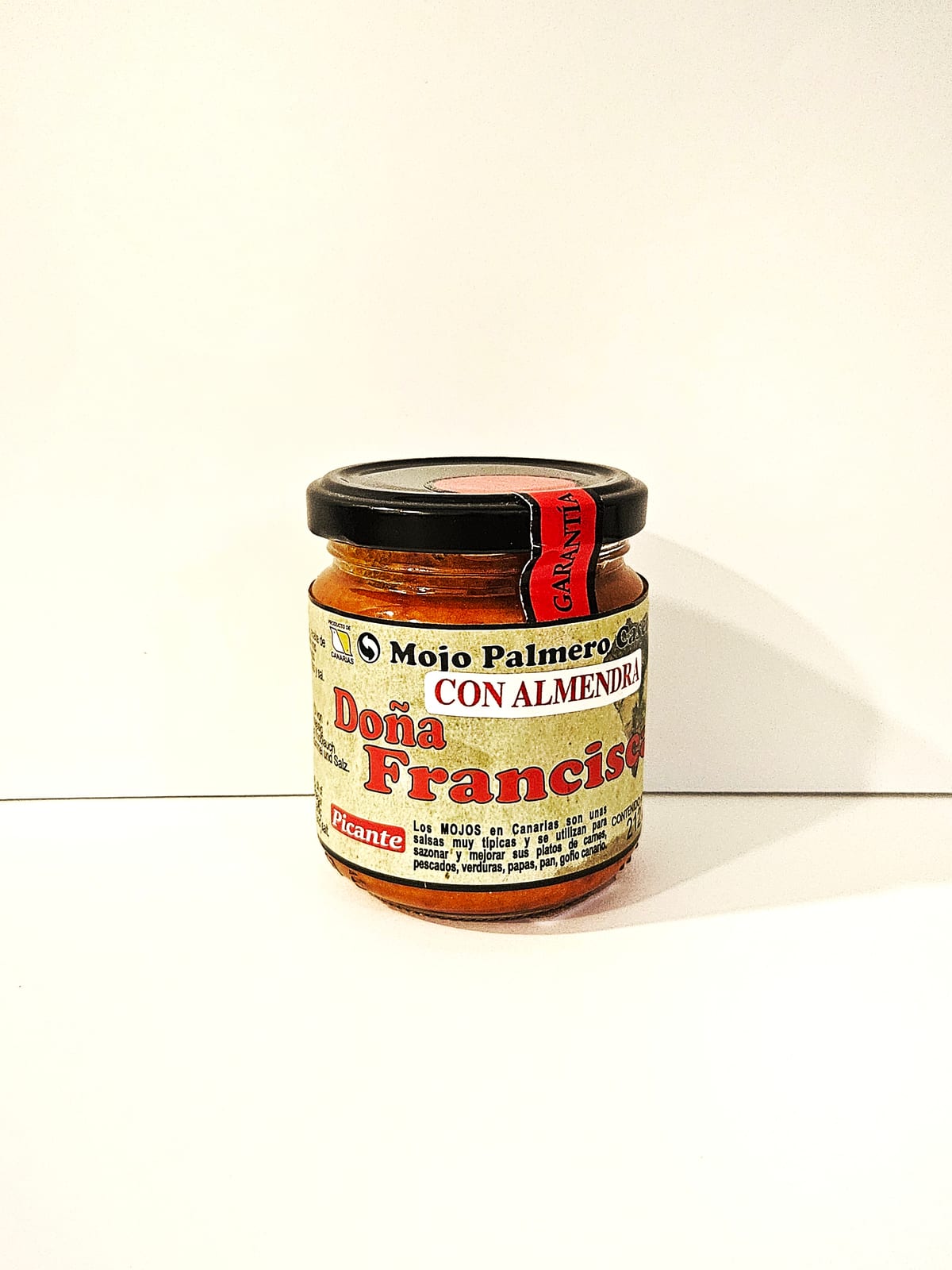 Mojo rojo picante con almendra  212ml